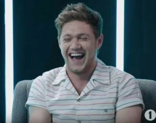 😃 Niall Horan Niall Horan, singer, One Direction, laughing, portrait, man, celebrity telegram sticker