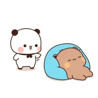 😒 Panda, Orso, Assonnato, Carino, Cartoni animati telegram sticker
