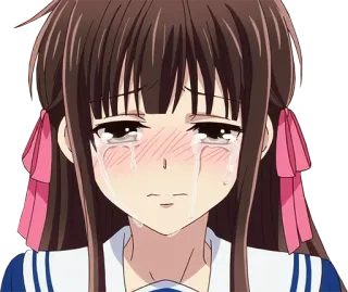 😭 anime, crying, sad, girl, tears, emotional telegram sticker