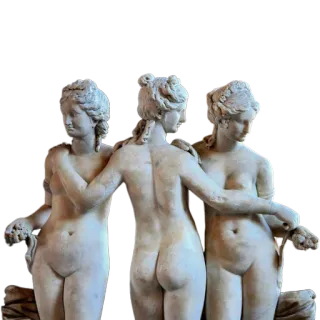 👯‍♀️ statue, art, nude, female, sculpture, classical, ancient, figure telegram sticker