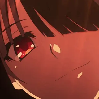 🍷 anime, woman, face, red eyes, close-up, girl telegram sticker