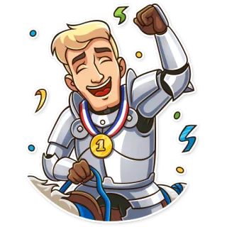 Romantic Knight telegram stickers