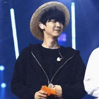 🥂 homme, chapeau, kpop, chanteur, chanyeol whatsapp sticker