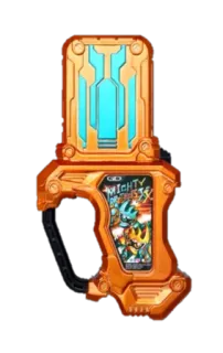 ☺️ GO! speelgoed, oranje, apparaat, Kamen Rider, Mighty Action X whatsapp sticker