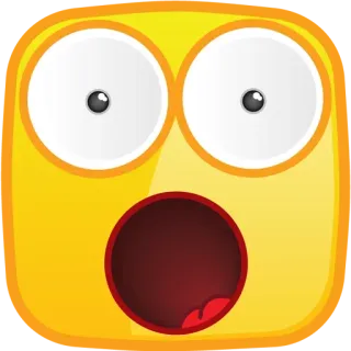 😯 impactado, sorpresa, emoticono, emoji, reacción, cara, amarillo whatsapp sticker