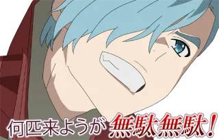 💀 何匹来ようが無駄無駄! Anime, Expression, Détermination, Combat, Japonais telegram sticker