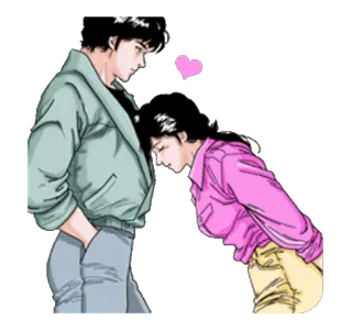 ☺️ couple, love, romance, relationship, anime style, cartoon telegram sticker