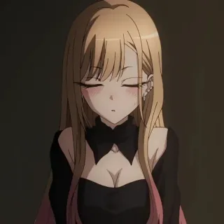 ❤️ Marin Kitagawa My Dress-Up Darling Аниме, Девушка, Блондинка, Марин Китагава, Эта фарфоровая кукла влюбилась telegram sticker