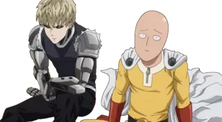 😶 Saitama One-Punch Man Anime, One Punch Man, Saitama, Genos telegram sticker