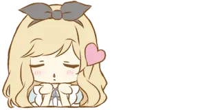 😘 Anime, Mangá, Coração, Laço, Fofo whatsapp sticker