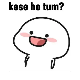 🤩 kese ho tum? 挨拶, 可愛い, ブロブ, ヒンディー語, 元気ですか whatsapp sticker