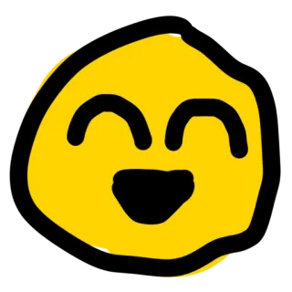 😄 эмодзи, смайлик, лицо, счастливый, желтый, позитивный, мультфильм telegram sticker