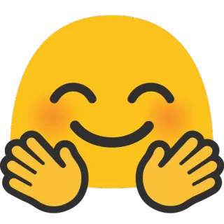 🤗 emoji, hug, happy, cute, friendly telegram sticker