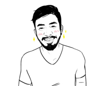 😁 portrait, sketch, man, drawing, artwork telegram sticker