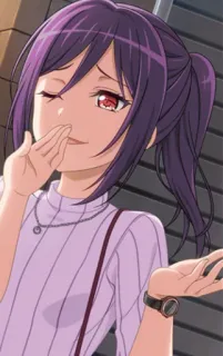 🤫 anime, girl, character, wink, cute, cartoon telegram sticker