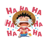 😂 Luffy One Piece Luffy, One Piece, Anime, weinen, lachen, Cartoon, Charakter telegram sticker