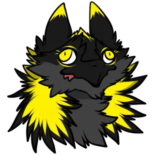 😆 Furry, Antro, Animale, Giallo, Nero, Creatura whatsapp sticker