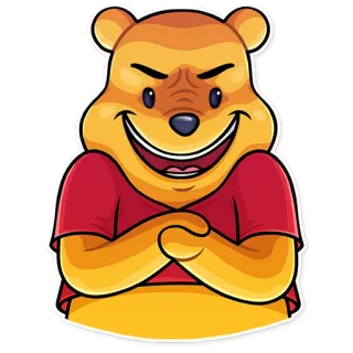 😈 Winnie the Pooh Мультяшный персонаж, Мем, Злой, Жуткий, Винни Пух telegram sticker