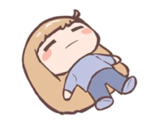 😴 Desenho animado, Dormindo, Cansado, Preguiçoso, Fofo telegram sticker