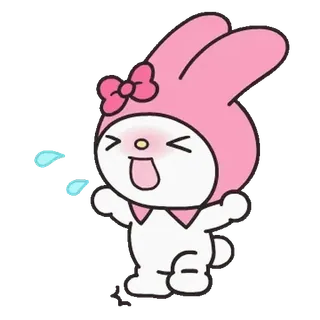😊 My Melody My Melody, dibujos animados, Sanrio, lindo, rosa, conejo telegram sticker