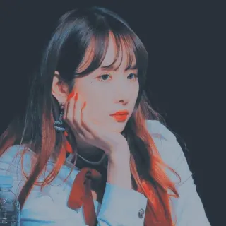 🎠 mulher, kpop, cantora, retrato, maquiagem, beleza telegram sticker