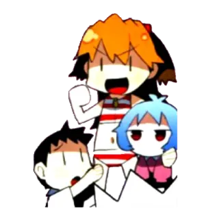 🔹 Anime, Dibujos animados, Chibi, Traje de baño, Lindo, Kawaii, Arte digital telegram sticker