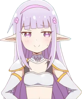 😅 Anime, Elf, Süß, Fantasy, Mädchen, Charakter, Cartoon whatsapp sticker