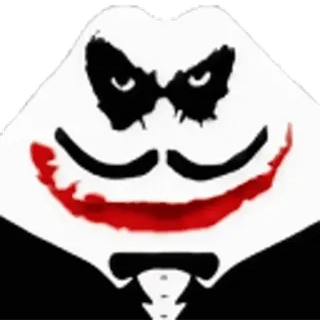 😈 Joker Batman 조커, 악당, 배트맨, DC 코믹스, 광대, 얼굴, 마스크 whatsapp sticker