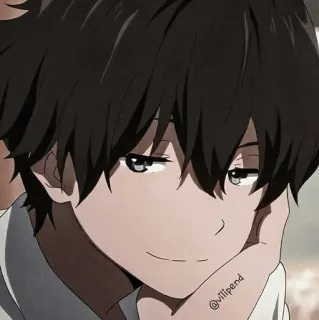 🎟 @vilipend Anime, Jongen, Portret, Cartoon, Tekening telegram sticker