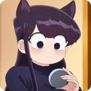 🙂 Komi Shouko Komi Can't Communicate Anime, Oreilles de chat, Mignon, Manga, Komi can't communicate, Komi Shouko whatsapp sticker