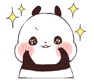 😍 Panda, Schattig, Glitters, Dier, Cartoon telegram sticker