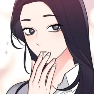 🖤 mulher, desenho animado, anime, coreano, menina, personagem, feminino whatsapp sticker