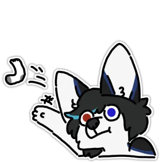🦶 つ彡 cartoon, animal, character, cute, wave whatsapp sticker