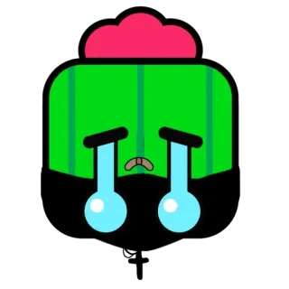 😢 Spike Brawl Stars video game, brawl stars, spike, cactus, sad, crying telegram sticker