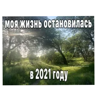 🖼 МОЯ ЖИЗНЬ ОСТАНОВИЛАСЬ
В 2021 ГОДУ 자연, 나무, 풍경, 러시아, 슬픔, 우울증 telegram sticker