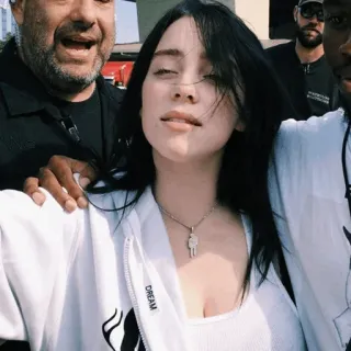 💨 Billie Eilish Billie Eilish, singer, celebrity, pop star, woman, famous telegram sticker