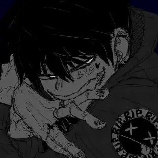 ⬛ BYE 动漫, 卡通, 黑暗, 阴郁, 哥特 telegram sticker