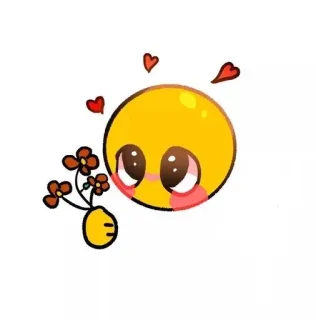 😩 이모지, 귀여운, 꽃, 사랑, 만화, 귀여워요 telegram sticker