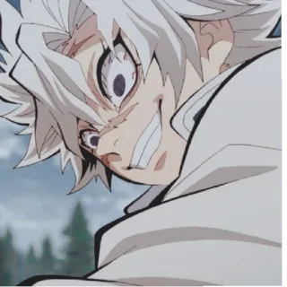😄 Sanemi Shinazugawa Demon Slayer Anime, Demon Slayer, Sanemi Shinazugawa, Pilier du Vent, Blessé telegram sticker