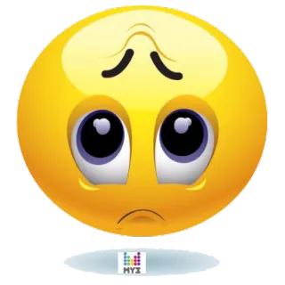 😔 MYZ emoji, triste, abatido, rosto telegram sticker