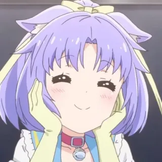 😊 anime, ragazza gatto, carino, kawaii, manga telegram sticker