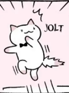 ❗️ JOLT Katze, Tier, Schock, süß, Cartoon telegram sticker