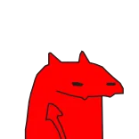😈 diable, dessin animé, rouge, créature, monstre, démon telegram sticker