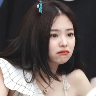 ☹️ Jennie Kim kpop, singer, celebrity, woman, portrait telegram sticker