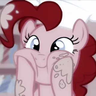 🎉 Pinkie Pie My Little Pony Kreskówka, Kucyk, Zwierzę, Słodkie, Fanart telegram sticker