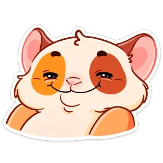 🙂 แฮมสเตอร์, น่ารัก, สัตว์, การ์ตูน, ตลก telegram sticker
