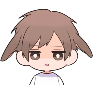 🤨 チッ 애니메이션, 만화, 치비, 실망, 귀여운, 만화 telegram sticker