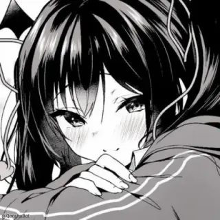 🗿 @QonshuBot Anime, Manga, Fille, Mignon, Dessin animé whatsapp sticker