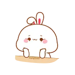 😭 Funnybees mono, conejo, kawaii, conejo, animal, dibujo animado whatsapp sticker
