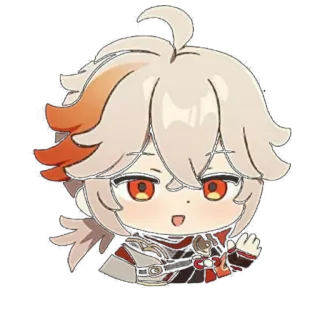 😉 Kaedehara Kazuha Genshin Impact Anime, Genshin Impact, Kazuha, Kaedehara Kazuha, Videojuego, Personaje, Chibi telegram sticker